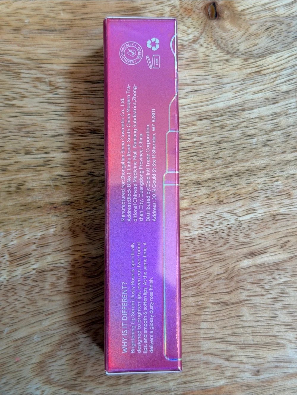 NIB SKINTIFIC Peptide Brightening Lip Serum – Dusty Rose